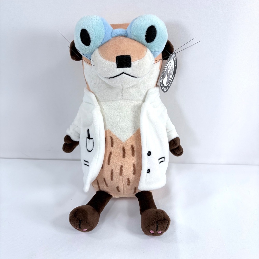 Rare Squishable Salty Sea Otter Plush Google White Lab Coat Scientist Goggles 9"